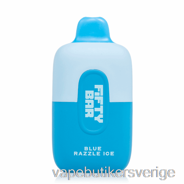 Vape Sverige Fifty Bar 6500 Engångsblå Razzle Ice